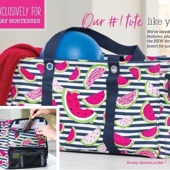 Thirty One Cargo Large Utility Tote LUT - Watermelon 🍉 - Picture 2 of 3